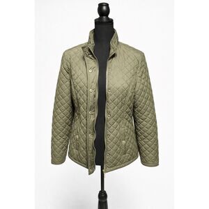 Jade & Ivory Quilted Jacket Olive Green Size M